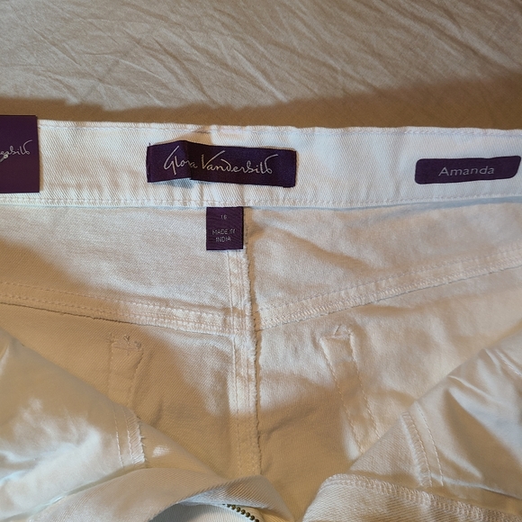 Gloria Vanderbilt white Jeans 16 Amanda skinny nwt - Picture 3 of 7